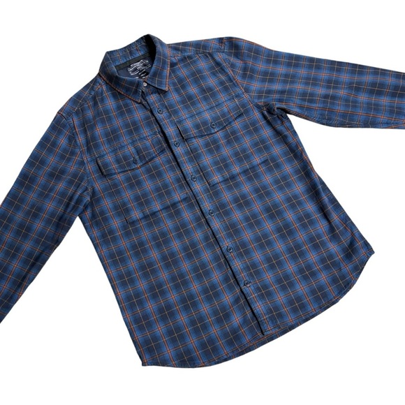 REI Co-op Wallace Men's Blue Plaid Shirt, size Medium - Picture 3 of 9